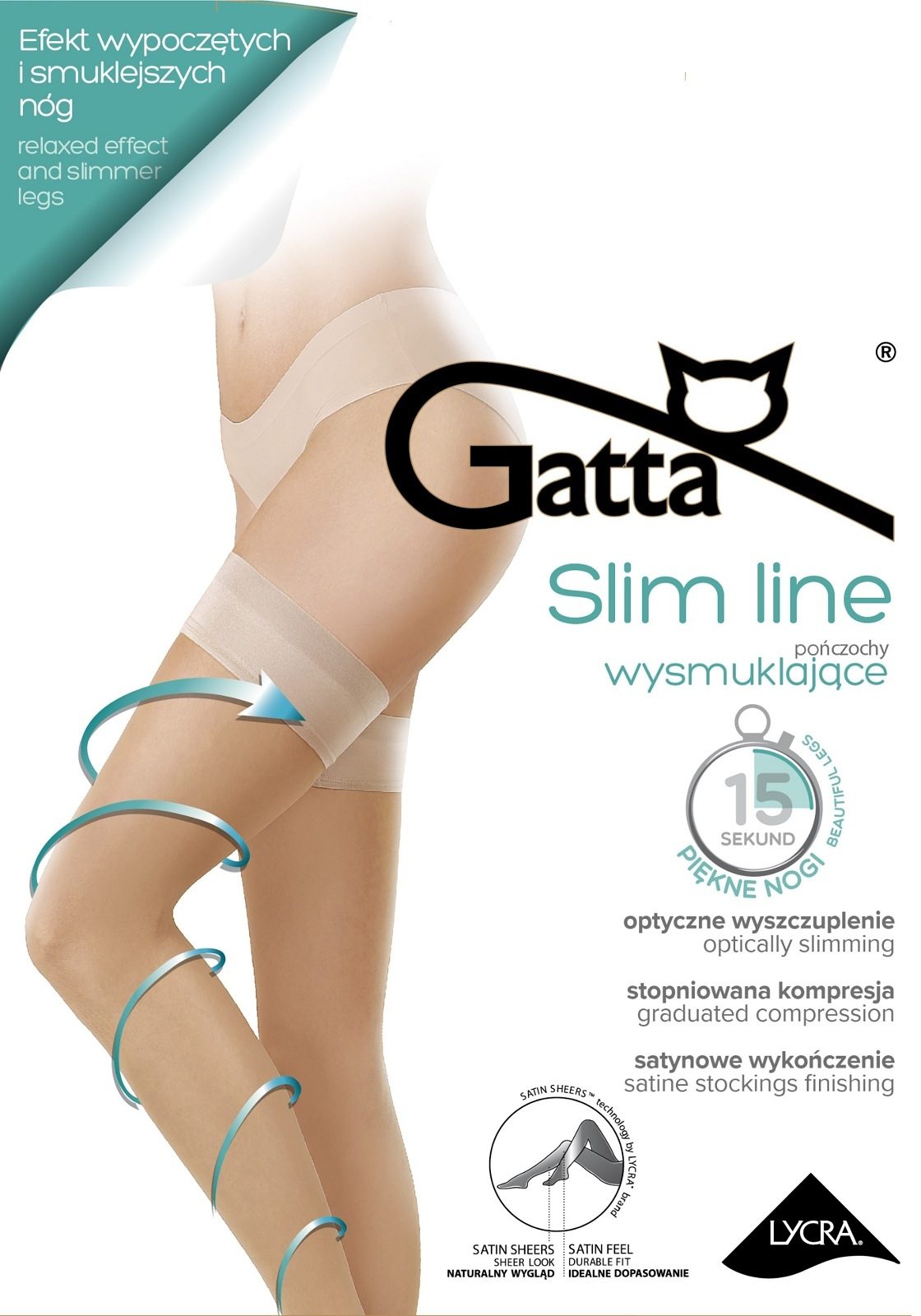 CALZE SNELLENTI A COMPRESSIONE GRADUATA SLIM LINE 20 DEN